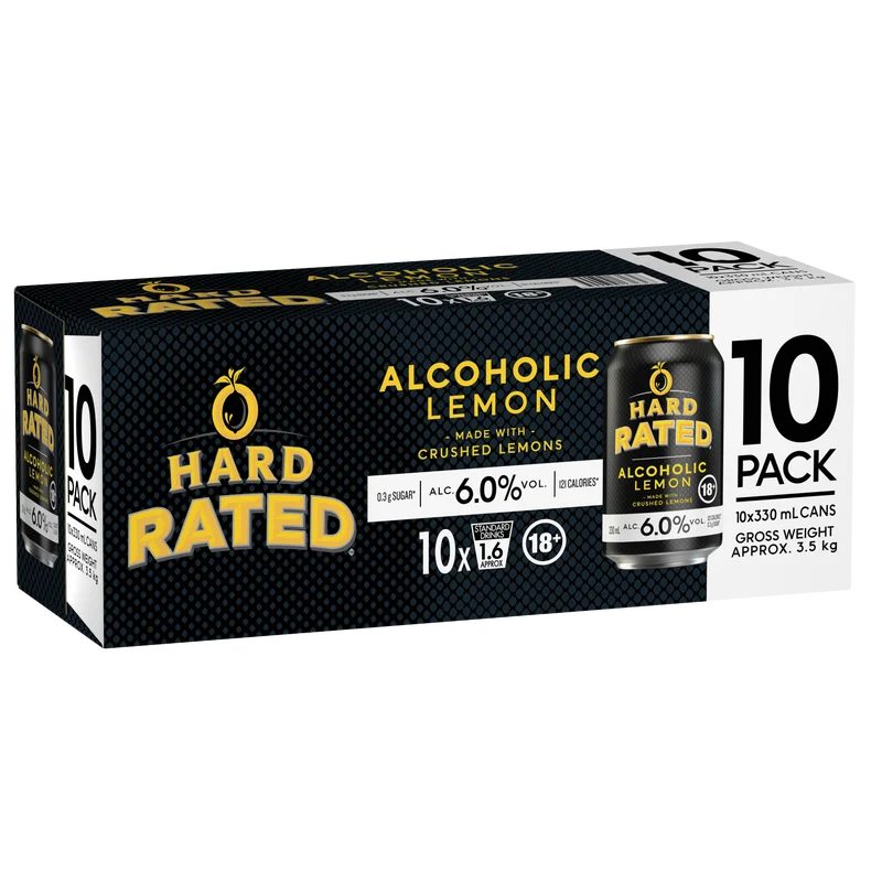 Hard Rated Lemon Low Sugar 6%10Cans