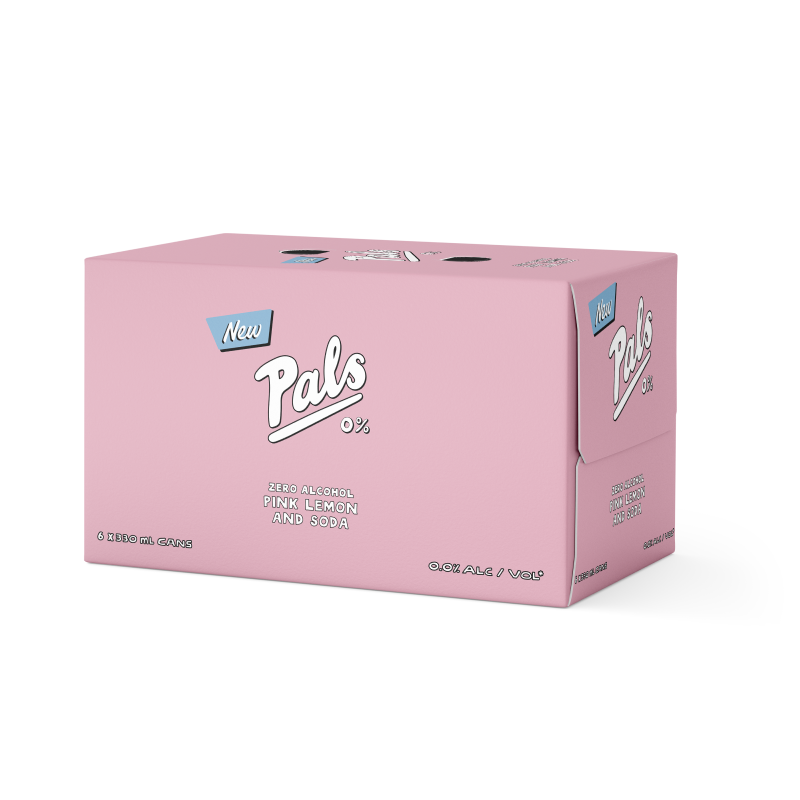 Pals Pink Lemon Soda Zero 6Cans
