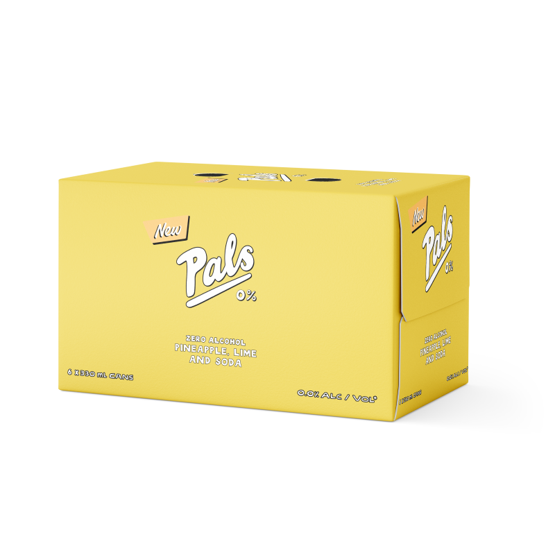Pals Pineapple Lime and Soda  Zero 6Cans